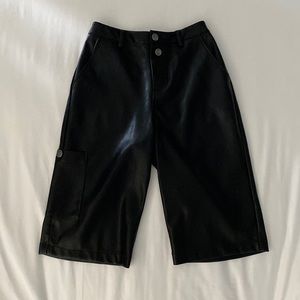 Cruelty Free Black Leather Cuollottes